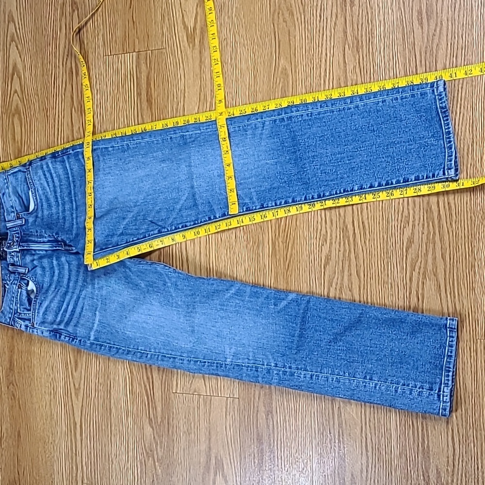 LUCKY BRAND 221 ORIGINAL STRAIGHT 28x31 WOMEN GIRLS PRE-OWNED STRECH BLUE JEAN